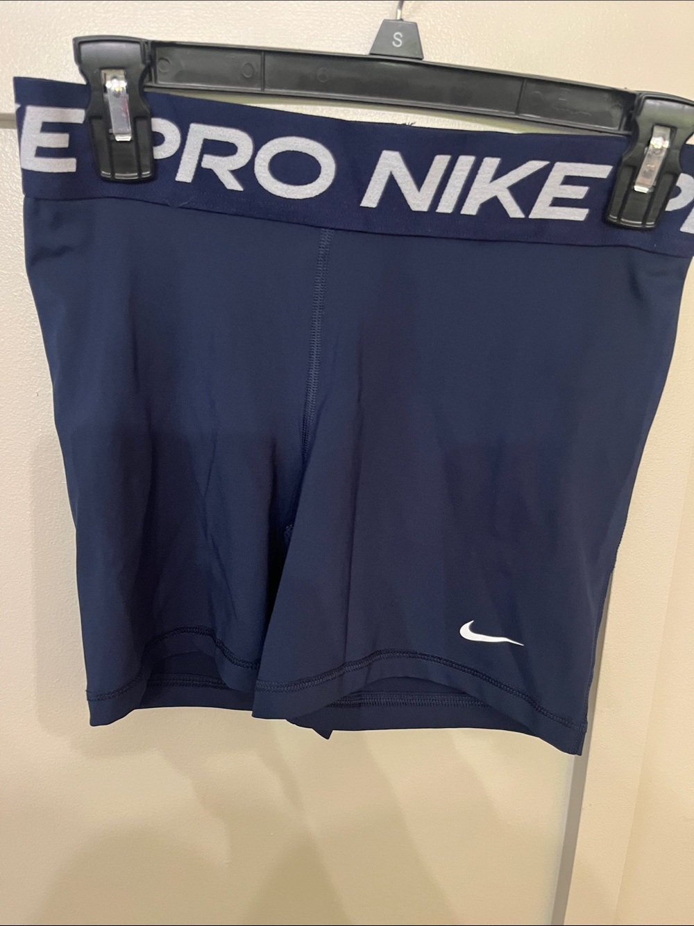 Nike Navy Compression Shorts with White Logos